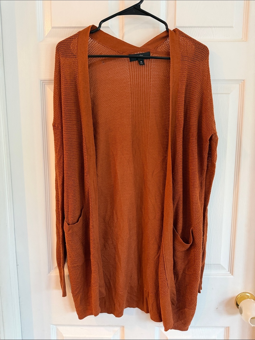 Mossimo Supply Co. Rust-Orange Open-Front Knit Cardigan